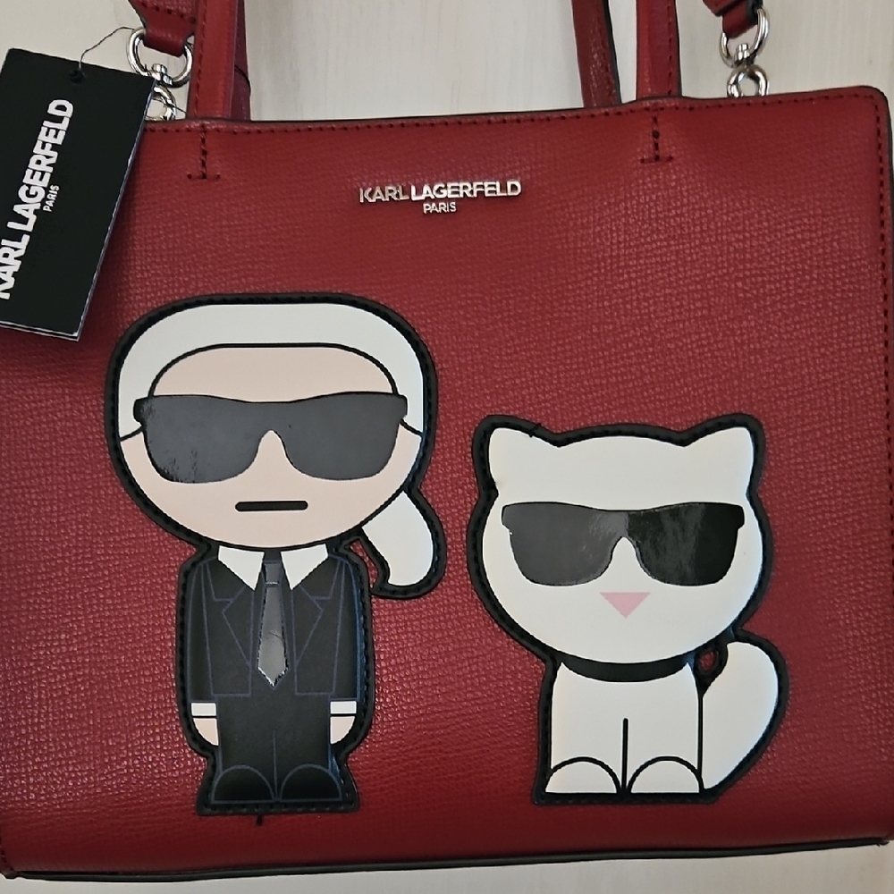 Karl Lagerfeld Red Messenger Bag - Picture 1 of 4